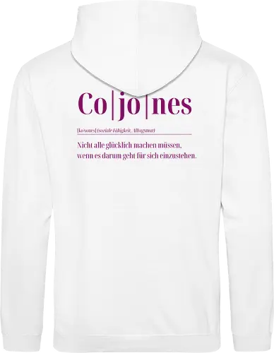 Cojones- Definition - Rückendruck