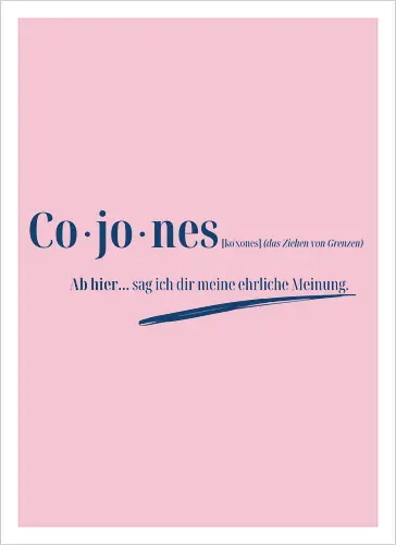 Cojones-Grenzen ziehen