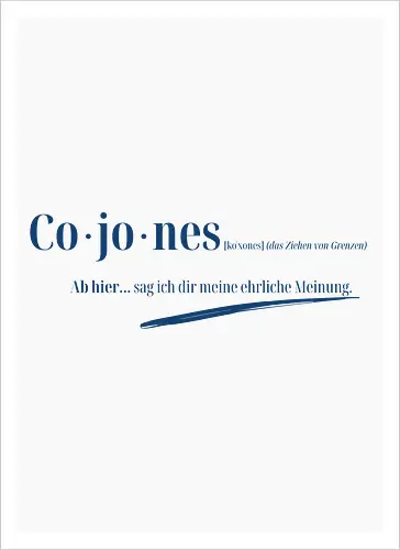 Cojones-Grenzen ziehen