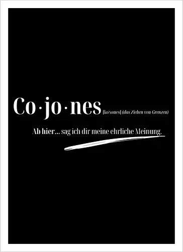 Cojones-Grenzen ziehen