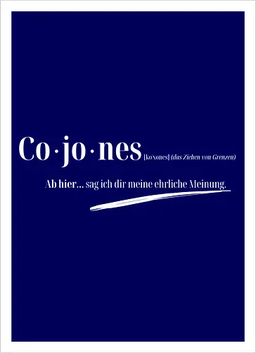 Cojones-Grenzen ziehen