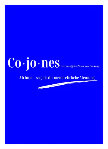 Cojones-Grenzen ziehen