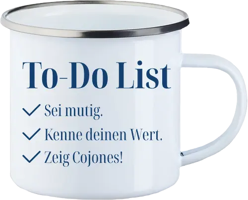 Cojones-To-Do List - Pocketdruck (blaue Schrift)