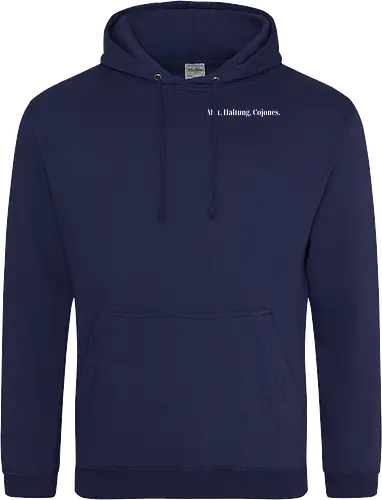 Cojones-Mut und Haltung -Pocketdruck (weiße Schrift)