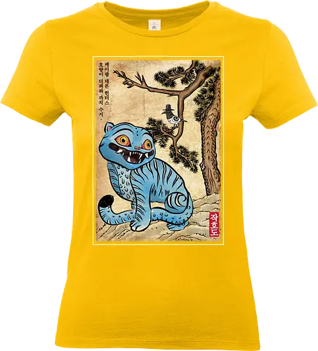 The tiger and the magpie - anime, manga, japan, japanese art, cats, birds, korean, k pop, k pop warriors - Standard T-Shirt (Women)