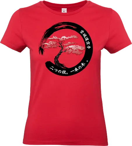 Two branches one tree - anime, manga, japan, japanese art, retro, vintage, 70s, 80s, 90s, movies, tree, sumi e, series, karate kid, karate - Standard T-Shirt (Women)