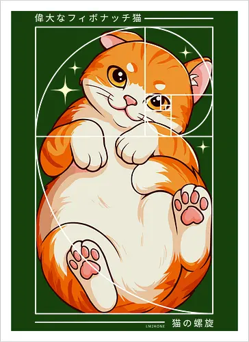 Die Katze der Fibonacci-Spirale