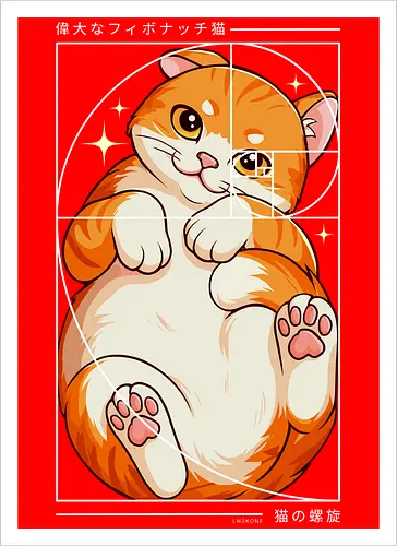 Die Katze der Fibonacci-Spirale
