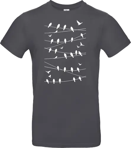 Vögel Linien Minimalistisch - Blau