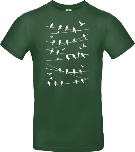 Vögel Linien Minimalistisch - Blau