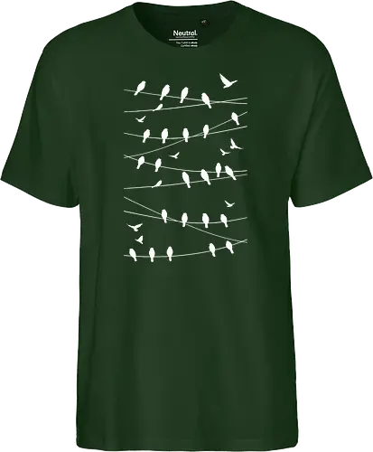 Vögel Linien Minimalistisch - Blau