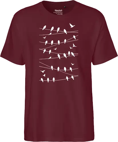 Vögel Linien Minimalistisch - Blau