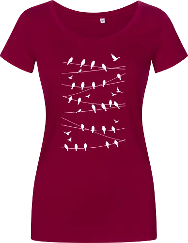 Vögel Linien Minimalistisch - Blau