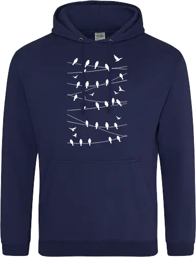 Vögel Linien Minimalistisch - Blau