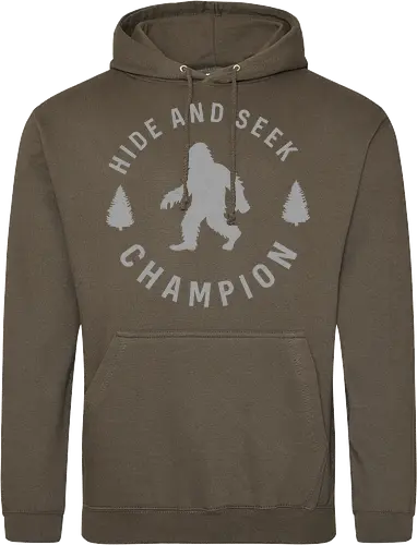 Hide and Seek Champion" Funny Bigfoot Sasquatch Art