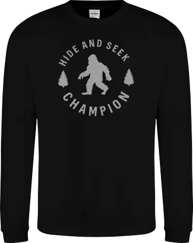 Hide and Seek Champion" Funny Bigfoot Sasquatch Art