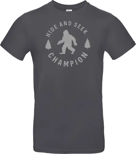 Hide and Seek Champion" Funny Bigfoot Sasquatch Art