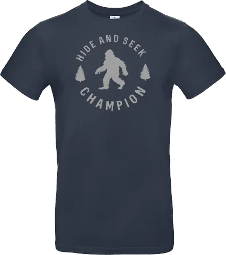 Hide and Seek Champion" Funny Bigfoot Sasquatch Art