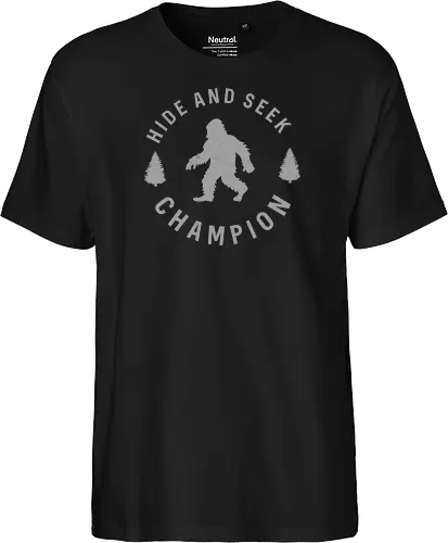 Hide and Seek Champion" Funny Bigfoot Sasquatch Art