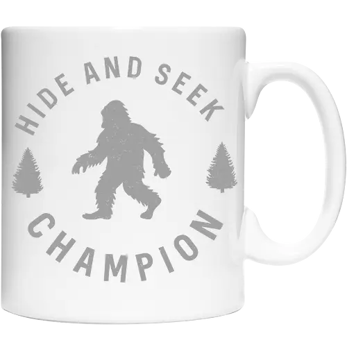 Hide and Seek Champion" Funny Bigfoot Sasquatch Art