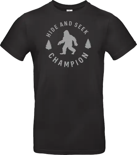 Hide and Seek Champion" Funny Bigfoot Sasquatch Art