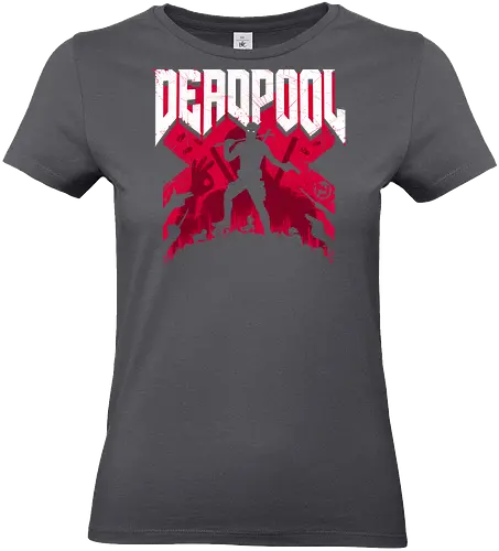 Antihero Doom - Antihero, doom, doom slayer, mash up, gaming, antihero, merc, ryan, reynolds, funny - Standard T-Shirt (Women)