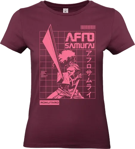 Black Samurai - warrior, anime, samurai, afro, katana, manga, japanese, afro samurai, japan, nature, tp loves, the warriors, afro hair, kuma, scratch - Standard T-Shirt (Women)