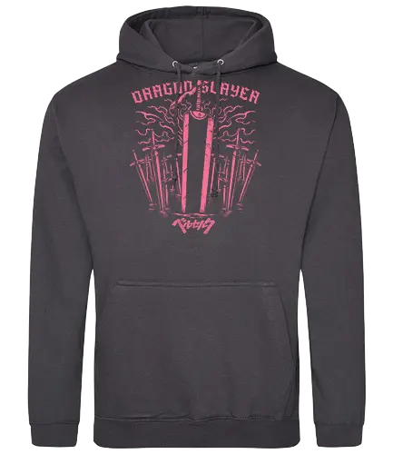 Dragon Slayer - guts, berserk, manga, anime, griffith, casca, japan, japanese, knight, black swordsman, dark, fantasy, black, demon - Standard Hoodie