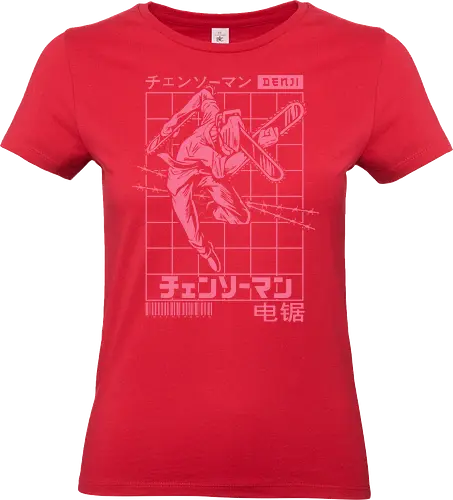 Chains of Chaos - denji, Chainsaw, makima, manga, pochita, power, chainsaw, denji chainsaw man, chainsawman, denji and power, japanese, devil, aki, japan - Standard T-Shirt (Women)