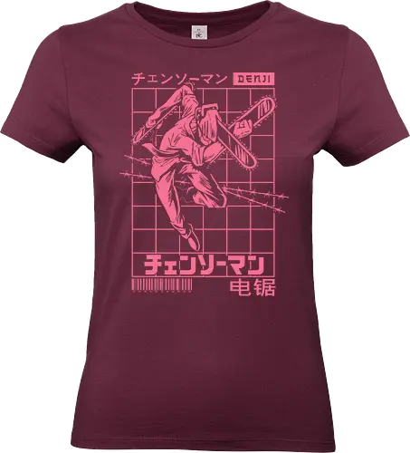 Chains of Chaos - denji, Chainsaw, makima, manga, pochita, power, chainsaw, denji chainsaw man, chainsawman, denji and power, japanese, devil, aki, japan - Standard T-Shirt (Women)