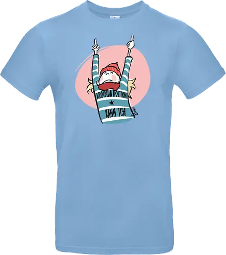 Ringeldinger "Kommunikation .." - Ringelpullisprüche, Ringeldinger, streifenweise, Spruch, Weisheit, Motivation, Ringelpulli, Sprüche Shirt, Cartoon Illustration, Statement Shirt, Handgezeichnet, Humor, Kommunikation, Selbstironie, Streifenpulli, Spruchshirt deutsch - Standard T-Shirt