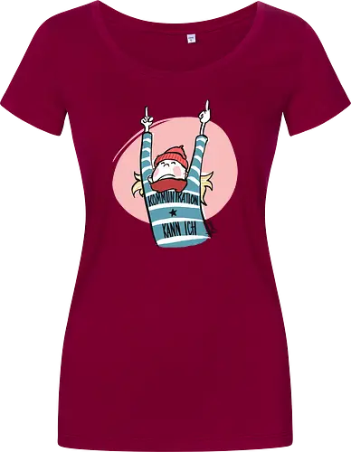 Ringeldinger "Kommunikation .." - Ringelpullisprüche, Ringeldinger, streifenweise, Spruch, Weisheit, Motivation, Ringelpulli, Sprüche Shirt, Cartoon Illustration, Statement Shirt, Handgezeichnet, Humor, Kommunikation, Selbstironie, Streifenpulli, Spruchshirt deutsch - Women T-Shirt