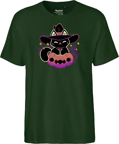 Cute Halloween Cat on Pumpkin