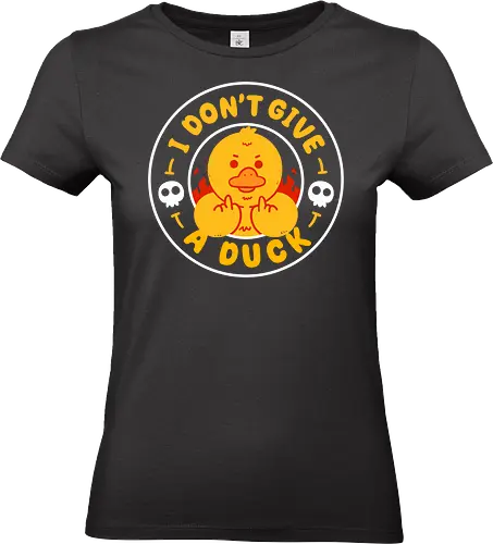 I Dont Give A Duck - duck, funny, pun, humor, skull - Standard T-Shirt (Women)
