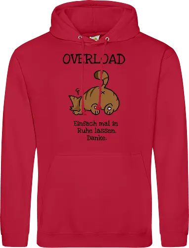 Overload-Katze mit schwarzer Schrift
