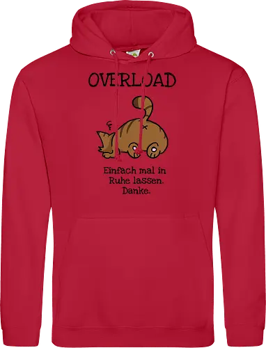 Overload-Katze mit schwarzer Schrift