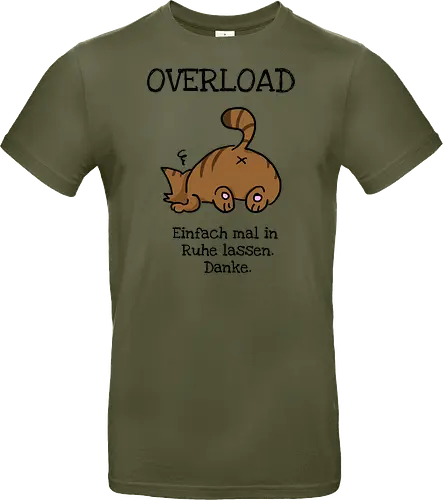 Overload-Katze mit schwarzer Schrift