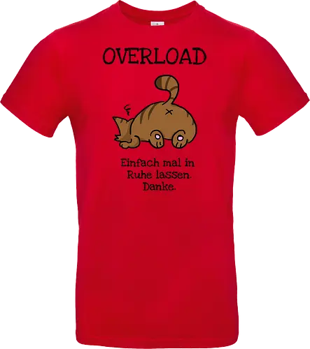 Overload-Katze mit schwarzer Schrift