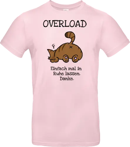 Overload-Katze mit schwarzer Schrift