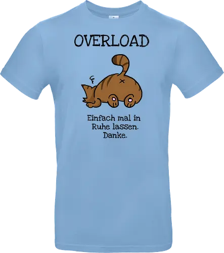 Overload-Katze mit schwarzer Schrift