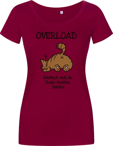 Overload-Katze mit schwarzer Schrift