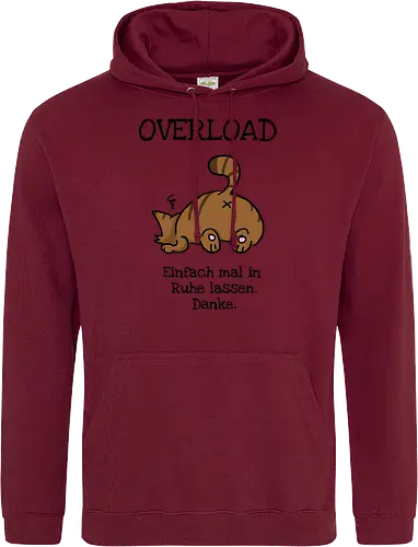 Overload-Katze mit schwarzer Schrift