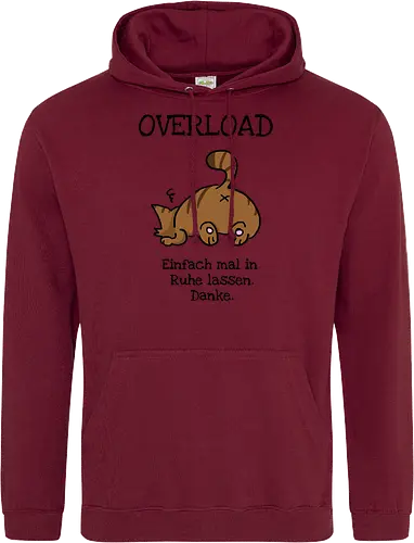 Overload-Katze mit schwarzer Schrift