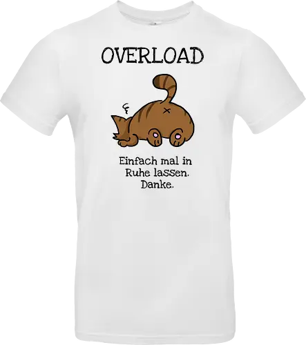 Overload-Katze mit schwarzer Schrift