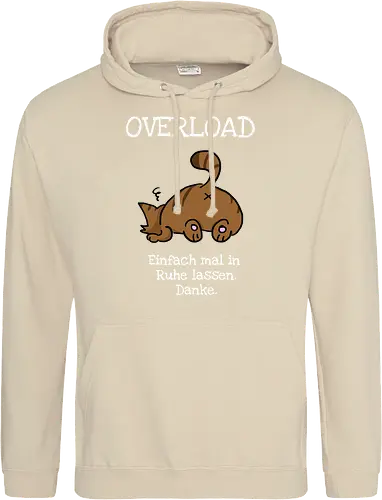 Overload-Katze mit weißer Schrift