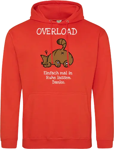 Overload-Katze mit weißer Schrift