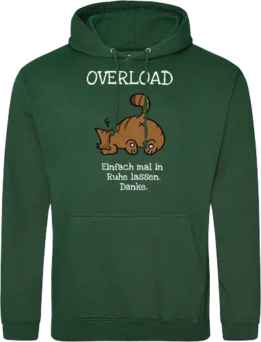 Overload-Katze mit weißer Schrift