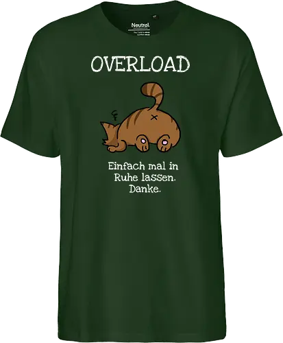 Overload-Katze mit weißer Schrift