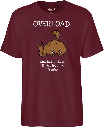 Overload-Katze mit weißer Schrift