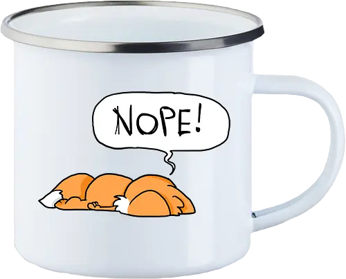 Nope-Fuchs - Nope, Fuchs - Enamel Mug